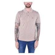 Stretch Piqué Korte Mouw Polo Shirt C.p. Company , Beige , Heren