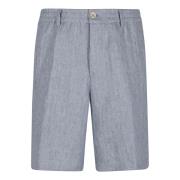 Grijze Bermuda Shorts Regular Fit Brunello Cucinelli , Gray , Heren