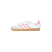 Witte en roze Samba OG Sneakers Adidas Originals , White , Dames