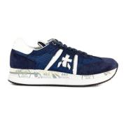 Blauwe Suède Sneakers met Logo Premiata , Blue , Dames