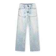 Relaxed Fit Wijde pijp Jeans Diesel , Blue , Heren