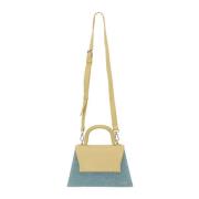 Twee-Tone Tas Accessoire Blauw/Geel Gestuz , Yellow , Dames