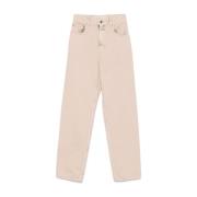 Beige Kim Straight Jeans Golden Goose , Beige , Dames