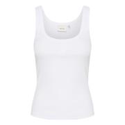 Slim-fit Logo Top Bright White Gestuz , White , Dames