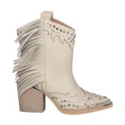 Enkellaars met studs en hak Alma EN Pena , Beige , Dames