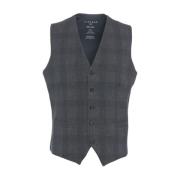 Blauwe Glen Check Single-Breasted Vest Circolo 1901 , Blue , Heren