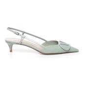 Lak Slingback Pumps Morning Dew Valentino Garavani , Green , Dames