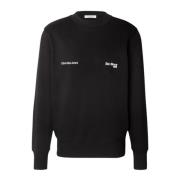 Heren Crew Neck Sweatshirt Calvin Klein Jeans , Black , Heren