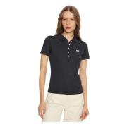 Organische Katoen Polo Regular Fit Gebreid Guess , Blue , Dames