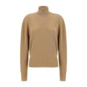 Beige Sweater met Ruiter Motief Burberry , Beige , Dames