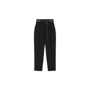 Katoenen Broek Max Mara , Black , Dames