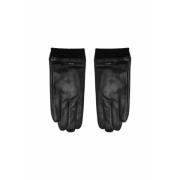 Warm gevoerde leren herenhandschoenen Calvin Klein , Black , Heren