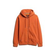 Ritssluiting Hoodies voor Mannen en Vrouwen Superdry , Orange , Heren