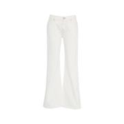 Witte Flared Jeans met Topstitching 7 For All Mankind , White , Dames