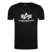 Katoenen T-shirt Regular Fit Pak Alpha Industries , Black , Heren