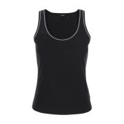 Zwarte Scoop Neck Tank Top Theory , Black , Dames