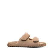 Beige Leren Sandalen voor Vrouwen ASH , Beige , Dames