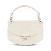 Witte Leren Handtas Ganni , White , Dames