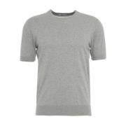 Grijze Crew Neck T-Shirt Ss25 Paolo Pecora , Gray , Heren