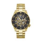 Gouden Stalen Quartz Analoog Horloge Guess , Yellow , Heren