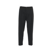 Zwarte Geplooide Broek Ss25 Briglia , Black , Heren