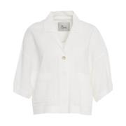 Witte Linnen Blouse 8PM , White , Dames