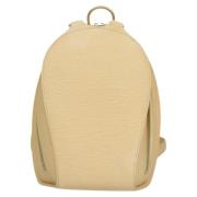 Pre-owned Leather backpacks Louis Vuitton Vintage , Beige , Dames