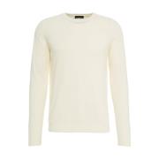 Witte Crewneck Gebreide kleding Ss25 Roberto Collina , White , Heren