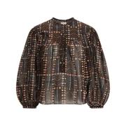 Gypsy Patroon Ballonmouw Shirt Isabel Marant Étoile , Multicolor , Dam...