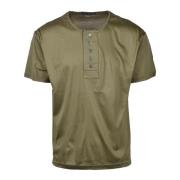 Casual Katoenmix T-shirt Daniele Alessandrini , Green , Heren