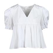 Katoenen Blouse Nina Ricci , White , Dames