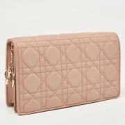 Pre-owned Leather clutches Dior Vintage , Pink , Dames