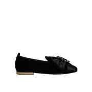 Fluwelen Ballerina met Strik Dolce & Gabbana , Black , Heren