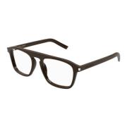 Stijlvolle Zwarte Leren Schoudertas Saint Laurent , Brown , Unisex