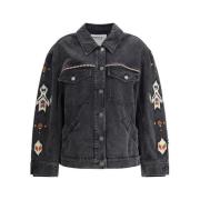 Geborduurd Denimjack, Klassieke Stijl Isabel Marant Étoile , Black , D...