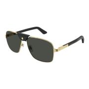 Metallo Sun Uomo Zonnebril Cartier , Black , Unisex