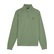 Mid Layers Loopback Quarter Zip Sweat Lyle & Scott , Green , Heren