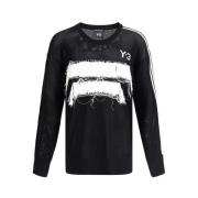 Mesh Sweatshirt Lange Mouw Sweater Y-3 , Black , Heren