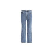 High-Waisted Straight Leg Jeans Khaite , Blue , Dames