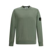 Casual Crew Neck Sweatshirt Stone Island , Green , Heren