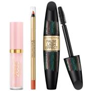 Max Factor Lip Gloss, Lip Liner and Mascara Bundle (Various Shades) - ...