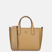 Tommy Hilfiger soft logo mini tote handtas safari canvas