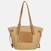 Flora & Co shopper studs nutural/camel