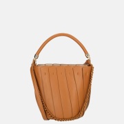 Firenze plissé bucket handtas brown