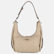 Guess Phoebe hobo schoudertas simply taupe logo