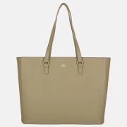 Duifhuizen leren shopper 14 inch taupe