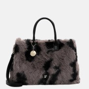 Suri Frey Misty handtas L faux fur grey