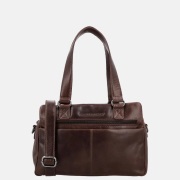 Hide & Stitches Porto schoudertas donkerbruin