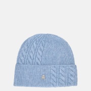 Tommy Hilfiger Elevated Chic Fluffy beanie muts brisk blue
