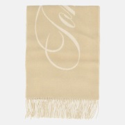 Tommy Hilfiger Script logo sjaal Sandalwood